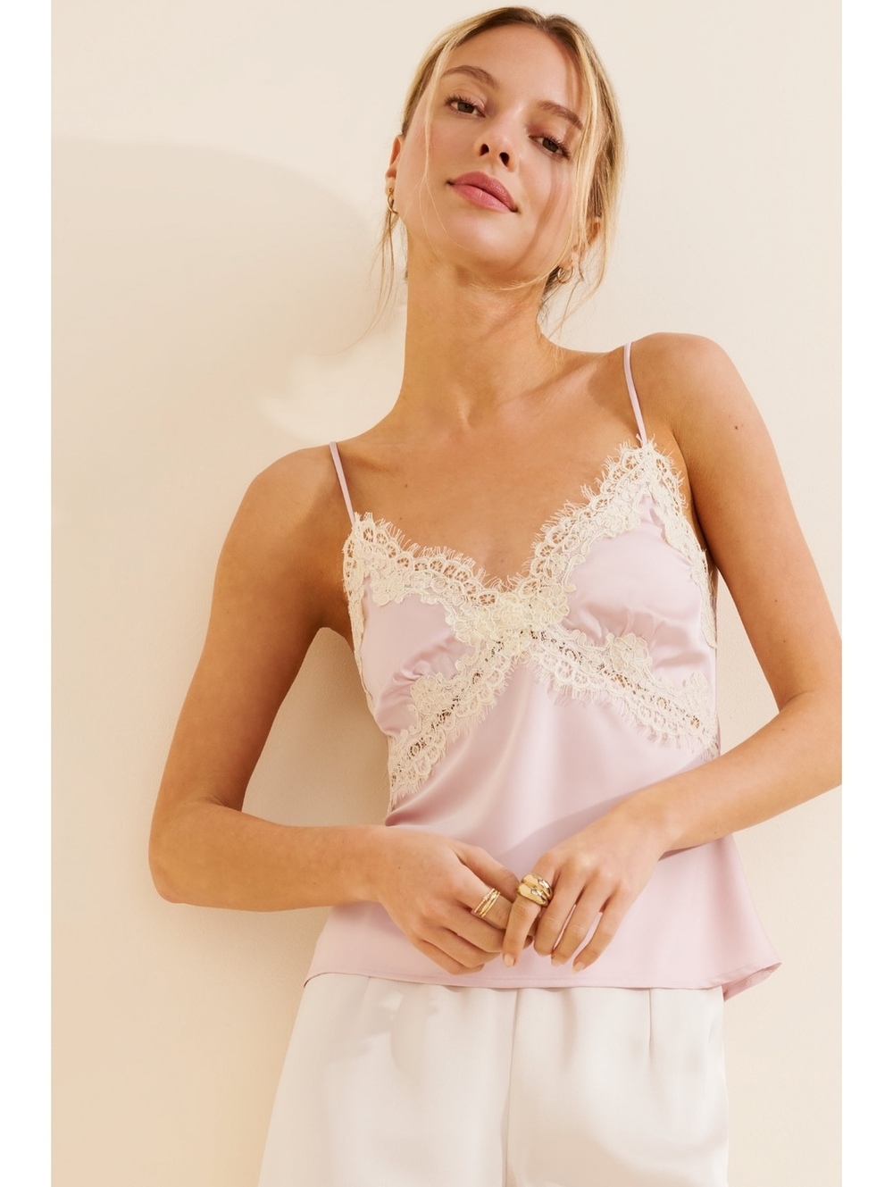 ELODIE THE LABEL Sidonie Satin Top